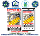 CUSTOMIZABLE DUAL SIDED SERVICE DOG ID CARD - PHYSICAL & DIGITAL CARD