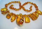 Massive Genuine Honey Amber Beautiful Baltic Amber Necklace 19 gr. !!!