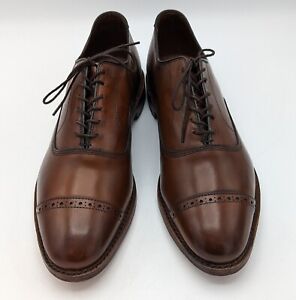 New Allen Edmonds Fifth Avenue Cap-Toe Oxford Shoes Leather Sole 9.5D Dark Chili
