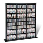 Media Storage Wall Black CD DVD Blu Ray Organizer Rack Shelf Shelves Wood Home