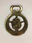 Vintage HORSE HARNESS BRASS BRIDLE ORNAMENT TWO TURTLE DOVES LOVEBIRDS