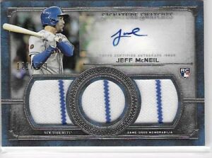 2019 Topps Museum Collection Signature Swatches Triple Relic Auto Jeff McNeil