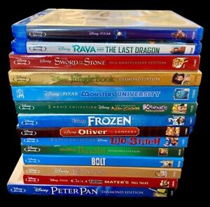 Disney's Animated Blu Ray Movie Lot: 16 Movies