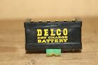 Vintage 1950's Delco Dry Charge Battery Chevrolet Car Dash Change Holder Sign