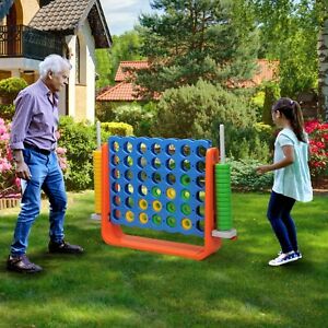 Jumbo 4-to-Score Giant Game PlaySet for Fun Outdoor 4 in A Row Connect Game