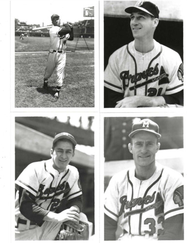 1957 Milwaukee Braves Baseball B&W 4x6  Brace Photo Collection (6) Aaron,Spahn