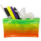 Colorful Glitter Zipper Pouch Storage For Pens Pencils Erasers School Supplies