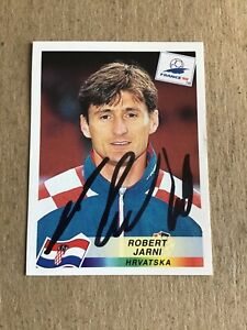 Robert Jarni,  Croatia 🇭🇷 Panini World Cup 1998 hand signed