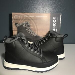 Weatherproof Boots Mens 9 Dark Gray Logjam Snow Boots NEW