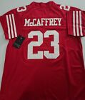 NWT Stitched 49ers Jersey #23 Christian McCaffrey Sizes S,M,L,XL,2XL,3XL *NEW*