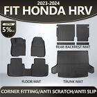 Fit 2023 2024 Honda HRV Floor Mats Trunk Mat TPE Backrest Mat Trunk Cargo Liners (For: 2023 Honda)