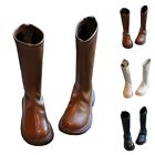 Girl Knee High Boots Tall Riding Boot Party Girls Back Zip Breathable Booties