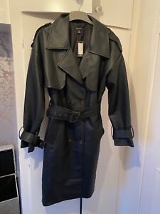 leather trench coat women small