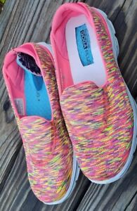 Skechers Goga Plush+ Women’s Pink Slip On Sneakers Sz 8 