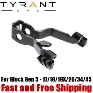Tyrant CNC Extended Slide Release/Stop for Gen 5 Glock 17 19 19X 26 34 45 -Black