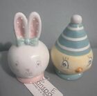 Johanna Parker Easter Bunny & Chick Salt & Pepper Shakers New Without Box Cute!