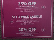 Bath & Body Works Coupons 25% Off 5/12; 20% 6/2; $11 3-Wick Candle Store Online