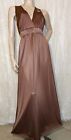 Vintage JCPENNEY Chocolate Silky Smooth Tied Waist Lingerie Dress Nightgown L XL
