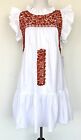 NWT J Marie embroidered Tiered Noel Dress size L Retail $128 Price $69 White Red
