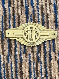 RR Paris Motor Automobile Car Badge Enamel Emblem