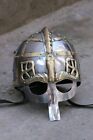 Medieval Viking Helmet with Chainmail Norman Knight Battle Armor Costume Decor