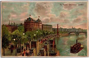 Transparency, The Thames Embankment London Hold to Light Vintage Postcard Q01