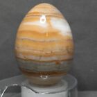 Decorative Collectible Polished Stone Onyx Agate Alabaster Marble Egg 2.75