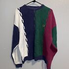 Vintage Siegfried Sweater 100% Cotton Size:Large! Colorful Heavy Knit! QUALITY!
