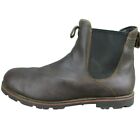 LL Bean Men's Brown Leather Pull On Waterproof Ankle Chelsea Boots Size 14 M