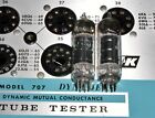 2 GE 6AQ5A 6005 tubes Black Plate USA Gm - plate current matched pair test VG