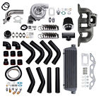 T3/T4 Turbo+Intercooler+Manifold+Wastegate 11PCS Kit For Honda Civic D17 GX LX