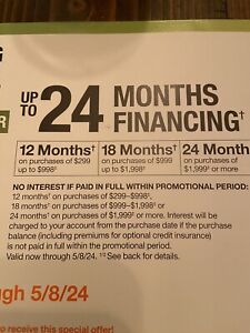 Home Depot Coupon  Online or Instore 24 Months Financing Exp 5/8/24