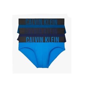 Calvin Klein Mens Underwear Hip Briefs 3 Pack Intense Power Cotton Stretch NEW