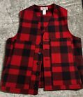 Vintage C.C. Filson Buffalo Plaid Mackinaw Vest 100% Virgin Wool USA Size 42 EUC