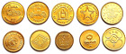 Arcade Car Wash Parking Tokens Lot Of 10 Brass .875