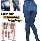 Women's Push Up Leggings Faux Denim Jeans Printing Slimming Leggins Pencil Pants