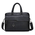 Men PU Leather Briefcase Laptop Messenger Bag Women Computer Handbag Satchel 15