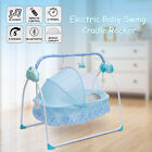 Portable Electric Bluetooth Baby Swing Cradle Bassinet Rocking Crib Infant Bed