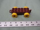 LEGO Duplo Train Car Flat Bed Zoo Parade Truck Vehicle part brown body  wheel