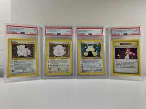 Pokémon Cards PSA Graded (4) Card Lot #9 + FREE Pikachu Illustrator Card