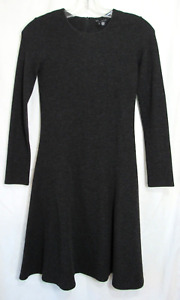 Theory Black Mcloyd Idol Jersey Long Sleeve Wool Blend Dress Size 0 EUC