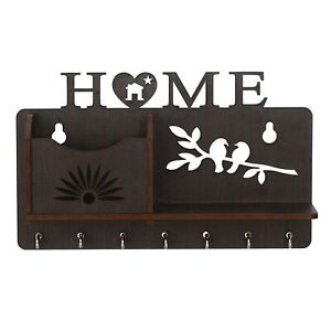 Wood Wall Mounted Designer Key Holders for Wall Decor Wooden Hanger Stylish Hook