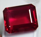 Natural 92.00 Ct Mozambique Red Ruby Emerald Cut Loose Gemstone Certified !