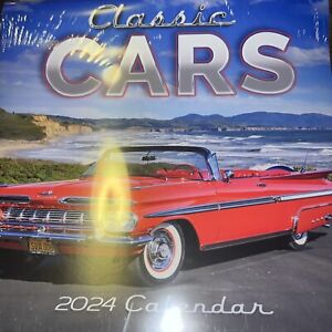 2024 Classic Cars Wall Calendar | Large Grids for Appointments and Scheduling |