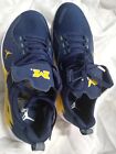 Jordon Michigan Tennis Shoes  12.5  Matching Hoodie Is Available In 3x For Sale