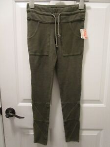 FREE PEOPLE MOVEMENT KYOTO HIGH RISE ANKLE LEGGINGS IN KHAKI GREEN SIZE XS  NEW