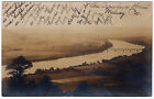 1906 Muncy PA Real Photo Postcard RPPC The Crawford House Hotel River Bridge UDB