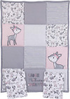 Little Love by  Sweet Deer, Grey, Pink, White 3Piece Nursery Mini Crib Bedding S