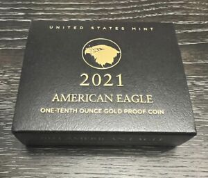 2021 W 1/10 American Eagle One-Tenth Ounce Gold Proof Coin(21EEN) IN HAND