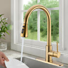 Modern Kitchen Faucet w/Pull Down Sprayer Single Handle Stainless Steel Faucet